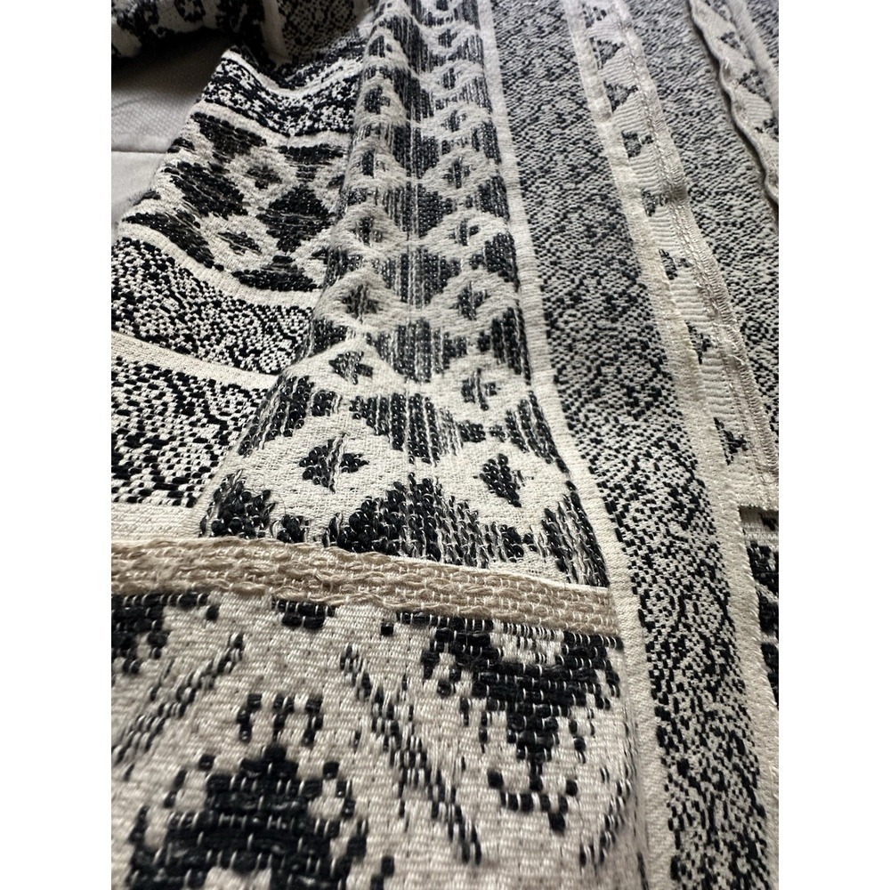 Masscob La Coruña Black & Cream Jacquard Weave Open Front Jacket Size 36 / US S - Picture 16 of 16